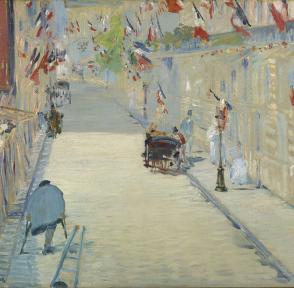 La Rue Mosnier aux drapeaux de Claude Monet