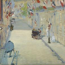 La Rue Mosnier aux drapeaux de Claude Monet