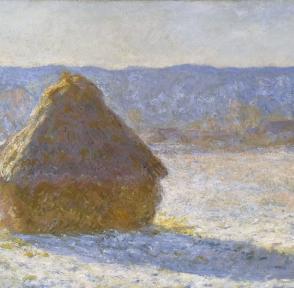 Meule, effet de neige, le matin de Claude Monet