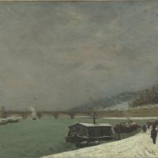 La Seine au pont d'Iéna. Temps de neige de Paul Gauguin
