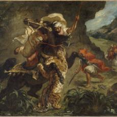 Chasse au tigre de Eugène Delacroix