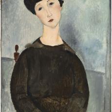 La Chevelure noire, dit aussi Jeune fille brune, assise de Modigliani