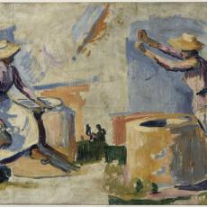 Femmes au puits, esquisse II de Paul Signac