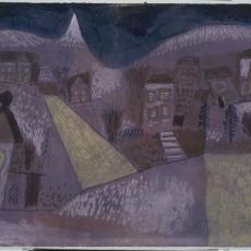 Paysage d'hiver - dominante violette de Paul Klee