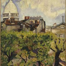 Le Sacré-Coeur vu du jardin de la rue Cortot de Suzanne Valadon