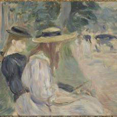 Sur un banc au bois de Boulogne de Berthe Morisot