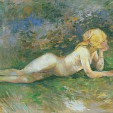 Bergère nue couchée de Berthe Morisot