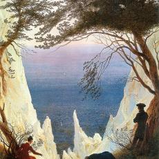 Les blanches falaises de Rügen de Caspar David Friedrich