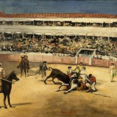 Combat de taureaux de Edouard Manet