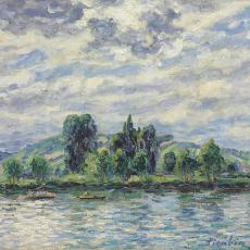 bords de l'Yonne, effet de soleil de Francis Picabia