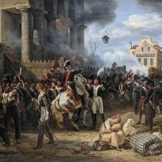 La Barrière de Clichy, defense de Paris le 30 mars 1814 de Horace Vernet