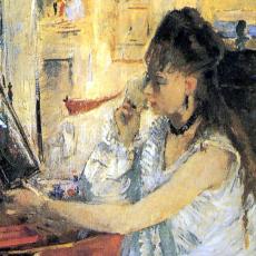 Jeune femme se poudrant de Berthe Morisot