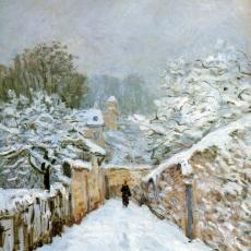 La neige à Louveciennes (Yvelines) de Alfred Sisley