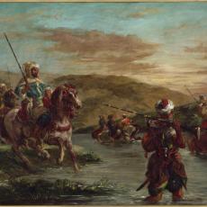 Passage d'un gué au Maroc de Eugène Delacroix