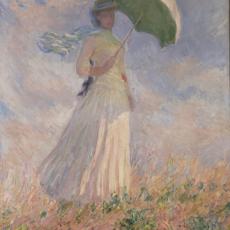 Femme à l'ombrelle tournée vers la droite de Claude Monet